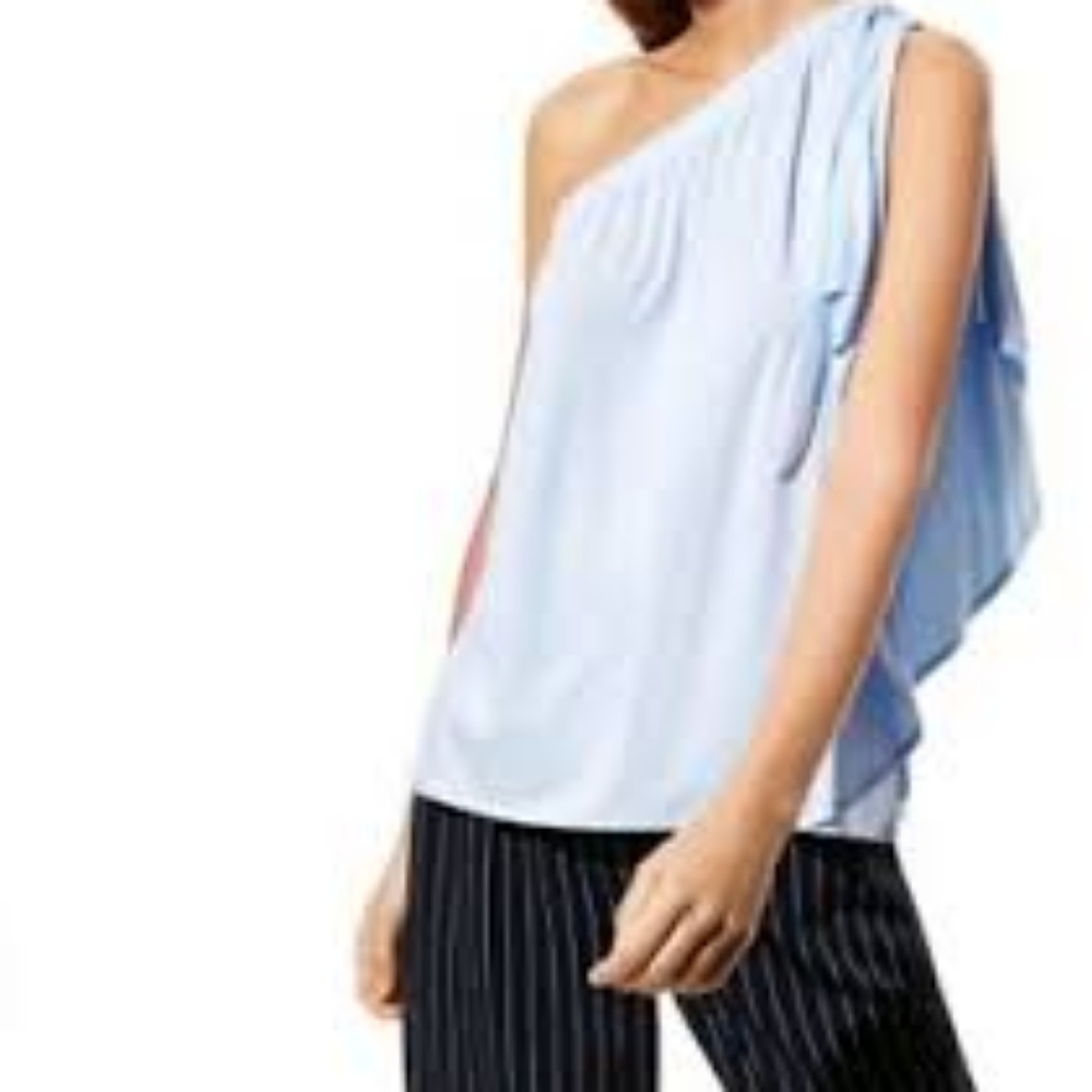 Aritzia Babaton One Shoulder Top Baby Blue Small
